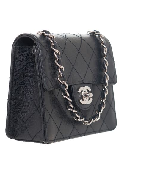 classic chanel black bag|Chanel bag black classic small.